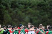 19 January 2014; Mayo manager James Horan with members of the team at the end of the game. FBD League, Section A, Round 3, Roscommon v Mayo, Michael Glaveys GAA Club, Ballinlough, Co. Roscommon. Picture credit: David Maher / SPORTSFILE