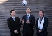 20 January 2014; At the launch of the Dundalk FC / DKIT partnership launch are DKIT President Denis Cummins, left, Republic of Ireland manager Martin O'Neill, and Dundalk FC Club Chairman Ciaran Bond, right. FAI Headquarters, Abbotstown, Dublin. Photo by Sportsfile