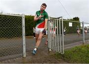 19 January 2014; Aidan O'Shea, Mayo, runs out for the start of the game. FBD League, Section A, Round 3, Roscommon v Mayo, Michael Glaveys GAA Club, Ballinlough, Co. Roscommon. Picture credit: David Maher / SPORTSFILE