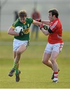 19 January 2014; Donnchadh Walsh, Kerry, in action against James Loughrey, Cork. McGrath Cup Final, Cork v Kerry, Mallow GAA Grounds, Mallow, Co. Cork. Picture credit: Brendan Moran / SPORTSFILE