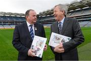 21 January 2014; Ard Stiúrthóir of the GAA Páraic Duffy, right, and Uachtarán Chumann Lúthchleas Gael Liam Ó Néill in attendance at the publication of the Director General's Annual Report. Croke Park, Dublin. Picture credit: David Maher / SPORTSFILE