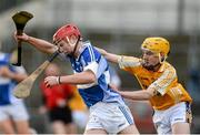 21 January 2014; Michael Cronin, Dungarvan CBS, in action against Kevin O'Donovan, Hamilton High School, Bandon. Dr. Harty Cup Quarter-Final, Hamilton High School, Bandon v Dungarvan CBS, Mallow, Cork. Picture credit: Diarmuid Greene / SPORTSFILE