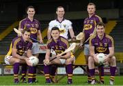 21 January 2014; Gain Feeds were today announced as the new sponsors of the Wexford GAA hurling and football teams. Pictured in attendance at the announcement are Wexford players, back row, from left to right, Eanna Martin, Mark Fanning, Matthew O'Hanlon. Front row, from left to right, Brian Malone, Lee Chin and Daithi Waters. Wexford Park, Wexford. Picture credit: Matt Browne / SPORTSFILE