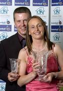 7 May 2005; UL Aughinish coach Tony Hehir, who was presented with the Tom Collins award with his wife to be, Michelle Aspell, also of UL Aughinish, who was presented with the Senior Women's Player of the Year at the O'Driscoll O'Neil Basketball Ireland Awards 2005. They will be married later this month. Westbury Hotel, Dublin. Picture credit; Brendan Moran / SPORTSFILE