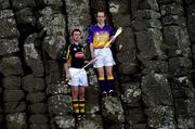 10 May 2005; &quot;The Stuff of Legend&quot;: Pictured at a photocall, at the Giants Causeway, Co. Antrim, to launch the Guinness All-Ireland Senior Hurling Championship 2005 are James McGarry, left, Kilkenny, and Michael Jacob, Wexford. This year's Guinness advertising campaign for the Hurling Championship will focus on Irish myths and legends, with one of the executions in the campaign featuring Fionn Mac Cumhaill at the Giants Causeway. The advertising campaign will break on the 23rd May. Picture credit; Brendan Moran / SPORTSFILE