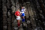 10 May 2005; &quot;The Stuff of Legend&quot;: Pictured at a photocall, at the Giants Causeway, Co. Antrim, to launch the Guinness All-Ireland Senior Hurling Championship 2005 are Sean Og O hAilpin, Cork, and Eoin Kelly, Waterford. This year's Guinness advertising campaign for the Hurling Championship will focus on Irish myths and legends, with one of the executions in the campaign featuring Fionn Mac Cumhaill at the Giants Causeway. The advertising campaign will break on the 23rd May. Picture credit; Ray McManus / SPORTSFILE