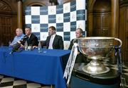 11 May 2005; At the launch of the 2005 Bank of Ireland Football Championship, were from left, Joe Kernan, Armagh manager, Paul Caffrey, Dublin manager, Jack O'Connor, Kerry manager, and John Maughan, Mayo manager. House of Lords, College Green, Dublin. Picture credit; Brendan Moran / SPORTSFILE