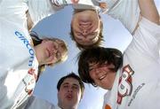 12 May 2005; Brian O'Driscoll with Special Olympics athletes from left, Ailish Ring of Carmona Cougars in Sallynoggin, Paddy Ellis of Stoneybatter, and Sarah Sherwood, of Carmona Cougars of Sallynoggin, before heading off on the Lions Tour to promote the Special Olympics Ireland GO! campaign, a fundraising, athlete recruitment and sports participation initiative, supported by eircom, the Irish Sports Council and the Department of Health and Children. Call 1850 60 2005 or 0800 404 9631 (Northern Ireland) or visit www.go2005.ie to get a fundraising pack now! David Lloyds Riverview, Clonskeagh, Dublin. Picture credit; Damien Eagers / SPORTSFILE