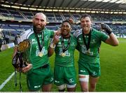 28 May 2016; Connacht players, from left, John Muldoon, Bundee Aki and Robbie Henshaw following the Guinness PRO12 Final match between Leinster and Connacht at BT Murrayfield Stadium in Edinburgh, Scotland. Photo by Stephen McCarthy/Sportsfile