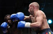 14 May 2005; Darren Melville, left, in action against Oscar Milkitas. Brian Peters Promotions International Boxing, International Light Welterweight Contest, Darren Melville.v.Oscar Milkitas, National Stadium, South Circular Road, Dublin. Picture credit; David Maher / SPORTSFILE