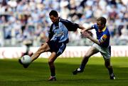 15 May 2005; Jason Sherlock, Dublin, in action against Declan Reilly, Longford. Bank Of Ireland Leinster Senior Football Championship, Dublin v Longford, Croke Park, Dublin. Picture credit; David Maher / SPORTSFILE