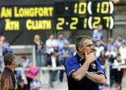 15 May 2005; Luke Dempsey, Longford manager, watches on during the closing moments of the game. Bank Of Ireland Leinster Senior Football Championship, Dublin v Longford, Croke Park, Dublin. Picture credit; David Maher / SPORTSFILE