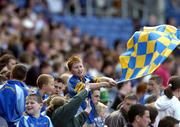 15 May 2005; A Longford supporter cheers on his team during the game. Bank Of Ireland Leinster Senior Football Championship, Dublin v Longford, Croke Park, Dublin. Picture credit; David Maher / SPORTSFILE
