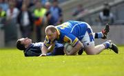 15 May 2005; Niall Sheridan, Longford, in action against Paddy Christie, Dublin. Bank Of Ireland Leinster Senior Football Championship, Dublin v Longford, Croke Park, Dublin. Picture credit; Damien Eagers / SPORTSFILE