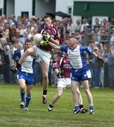 15 May 2005; John Devane, Galway, in action against Norbert Smith, New York. Bank Of Ireland Connacht Senior Football Championship, New York v Galway, Gaelic Park, Bronx, New York, USA. Picture credit; Pat Murphy / SPORTSFILE