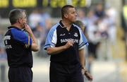 15 May 2005; Paul Caffrey, Dublin manager, right, with Longford manager Luke Dempsey. Bank Of Ireland Leinster Senior Football Championship, Dublin v Longford, Croke Park, Dublin. Picture credit; David Maher / SPORTSFILE