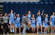 23 January 2014; St Josephs Charlestown substitues celebrate a score by their team. All-Ireland Schools Cup U16C Girls Final, Gallen CS Ferbane, Co. Offaly v St Josephs Charlestown, Co. Mayo, National Basketball Arena, Tallaght, Co. Dublin. Picture credit: Ramsey Cardy / SPORTSFILE