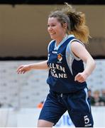 23 January 2014; Eimear Flynn, Gallen CS Ferbane, celebrates at the end of the match. All-Ireland Schools Cup U16C Girls Final, Gallen CS Ferbane, Co. Offaly v St Josephs Charlestown, Co. Mayo, National Basketball Arena, Tallaght, Co. Dublin. Picture credit: Ramsey Cardy / SPORTSFILE