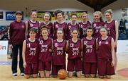 24 January 2014; The Glenamaddy Community School squad. All-Ireland Schools Cup U19C Girls Final, St Genevieves Belfast v Glenamaddy Community School, National Basketball Arena, Tallaght, Co. Dublin. Picture credit: Ramsey Cardy / SPORTSFILE