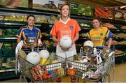 24 January 2014; Pictured at the launch of the 2014 TESCO Homegrown Ladies National Football League are, from left, Lucy Mulhall, Wicklow, Caroline O'Hanlon, Armagh, and Niamh Ward, Roscommon. The League gets underway on Sunday February 2nd with 30 counties competing in 4 Divisions. There are 7 rounds with the top 4 teams in each division proceeding to the semi finals and the bottom team being relegated. The Division 1,2 and 3 finals take place in Parnell Park on May 10th and will be televised live on TG4. Tesco, Clarehall, Dublin. Picture credit: David Maher / SPORTSFILE