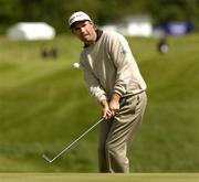 20 May 2005; Padraig Harrington pitches onto the 8th green during the second round of the Nissan Irish Open Golf Championship. Carton House Golf Club, Maynooth, Co. Kildare. Picture credit; Matt Browne / SPORTSFILE