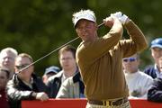 20 May 2005; Darren Clarke watches his tee shot from the 8th tee box during the second round of the Nissan Irish Open Golf Championship. Carton House Golf Club, Maynooth, Co. Kildare. Picture credit; Matt Browne / SPORTSFILE