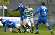 20 May 2005; Trevor Molloy, Shamrock Rovers, third from left, in action against, from left to right, Pat Purcell, Kenny Browne and Alan Reynolds, Waterford United. eircom League, Premier Division, Shamrock Rovers v Waterford United, Dalymount Park, Dublin. Picture credit; David Maher / SPORTSFILE