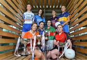 24 January 2014; Pictured at the launch of the 2014 TESCO Homegrown Ladies National Football League, from left, Sharon Courtney, Monaghan, Caroline O'Hanlon, Armagh, Noelle Healy, Dublin, Lucy Mulhall, Wicklow, Aisling Tarpey, Mayo, Sinead Burke, Galway, Kyla Traynor, Down, and Samantha Lambert, Tipperary. The League gets underway on Sunday February 2nd with 30 counties competing in 4 Divisions. There are 7 rounds with the top 4 teams in each division proceeding to the semi finals and the bottom team being relegated. The Division 1,2 and 3 finals take place in Parnell Park on May 10th and will be televised live on TG4. Tesco, Clarehall, Dublin. Picture credit: David Maher / SPORTSFILE