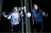 24 January 2014; Pictured at the launch of the 2014 TESCO Homegrown Ladies National Football League are Sharon Courtney, left, Monaghan, and Noelle Healy, Dublin. The League gets underway on Sunday February 2nd with 30 counties competing in 4 Divisions. There are 7 rounds with the top 4 teams in each division proceeding to the semi finals and the bottom team being relegated. The Division 1,2 and 3 finals take place in Parnell Park on May 10th and will be televised live on TG4. Tesco, Clarehall, Dublin. Picture credit: David Maher / SPORTSFILE