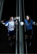 24 January 2014; Pictured at the launch of the 2014 TESCO Homegrown Ladies National Football League are Sharon Courtney, left, Monaghan, and Noelle Healy, Dublin. The League gets underway on Sunday February 2nd with 30 counties competing in 4 Divisions. There are 7 rounds with the top 4 teams in each division proceeding to the semi finals and the bottom team being relegated. The Division 1,2 and 3 finals take place in Parnell Park on May 10th and will be televised live on TG4. Tesco, Clarehall, Dublin. Picture credit: David Maher / SPORTSFILE