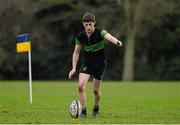 21 January 2014; Nicholas Foreau, St. Conleth's Collegel. Fr. Godfrey Cup, 2nd Round, St. Patrick's Classical v St. Conleth's College, King's Hospital, Dublin. Picture credit: David Maher / SPORTSFILE