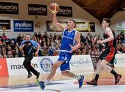 25 January 2014; Darren Dowling, Neptune BC, in action against Stephen O'Hanlon, KUBS. Basketball Ireland Men's U20 National Cup Final, Neptune BC, Cork v KUBS, Dublin. National Basketball Arena, Tallaght, Co. Dublin. Photo by Sportsfile