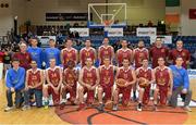 25 January 2014; The JM&L Auctioneers Titans team. Basketball Ireland Men's National Shield Final, JM&L Auctioneers Titans, Galway v Team Left Bank Kilkenny. National Basketball Arena, Tallaght, Co. Dublin. Photo by Sportsfile