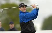 20 May 2005; Stephen Gallagher, Scotland, watches his tee shot from the 3rd tee box during the second round of the  Nissan Irish Open Golf Championship. Carton House Golf Club, Maynooth, Co. Kildare. Picture credit; Matt Browne / SPORTSFILE