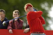 20 May 2005; Scott Drummond, Scotland, watches his drive from the 14th tee box during the second round of the Nissan Irish Open Golf Championship. Carton House Golf Club, Maynooth, Co. Kildare. Picture credit; Matt Browne / SPORTSFILE