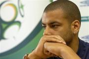 27 May 2005; Stephen Reid, Republic of Ireland, during a press conference after squad training. Portmarnock Hotel and Golf Links, Portmarnock, Dublin. Picture credit; Pat Murphy / SPORTSFILE