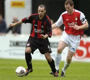 27 May 2005; John Martin, Longford Town, in action against Colm Foley, St. Patrick's Athletic. eircom League, Premier Division, St. Patrick's Athletic v Longford Town, Richmond Park, Dublin. Picture credit; Matt Browne / SPORTSFILE