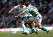 29 May 2005; Andy Reid, Republic of Ireland XI, in action against Craig Beattie, Celtic  XI. Jackie McNamara Testimonial, Celtic XI v Republic of Ireland XI, Celtic Park, Glasgow, Scotland. Picture credit; David Maher / SPORTSFILE