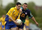 29 May 2005; Ger Heneghan, Roscommon, in action against Paddy Callaghan, London. Bank of Ireland Connacht Senior Football Championship, London v Roscommon, Emerald Gaelic Grounds, Ruislip, London. Picture credit; Brian Lawless / SPORTSFILE