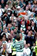 29 May 2005; Jackie McNamara, Celtic XI, waves to the supporters at the end of the game. Jackie McNamara Testimonial, Celtic XI v Republic of Ireland XI, Celtic Park, Glasgow, Scotland. Picture credit; David Maher / SPORTSFILE