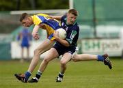 29 May 2005; Paddy McConigley, London, in action against Michael Finneran, Roscommon. Bank of Ireland Connacht Senior Football Championship, London v Roscommon, Emerald Gaelic Grounds, Ruislip, London. Picture credit; Brian Lawless / SPORTSFILE