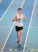 26 January 2014; Evan Lynch, Clonmel A.C., on his way to winning the Junior Men's 3km Walk at the Woodie’s DIY Junior & U23 Championships of Ireland. Athlone Institute of Technology International Arena, Athlone, Co. Westmeath. Photo by Sportsfile