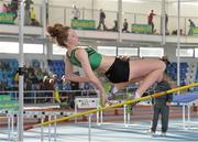 26 January 2014; Neasa Murphy, Ferrybank A.C., Co. Waterford, competing in the Junior Women's High Jump at  the Woodie’s DIY Junior & U23 Championships of Ireland. Athlone Institute of Technology International Arena, Athlone, Co. Westmeath. Photo by Sportsfile