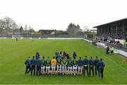 26 January 2014; The Meath team stand for a team photograph before the game. Bord na Mona O'Byrne Cup, Final, Kildare v Meath. St Conleth's Park, Newbridge, Co. Kildare. Picture credit: Brendan Moran / SPORTSFILE