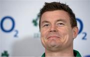 28 January 2014; Ireland's Brian O'Driscoll during a press conference ahead of their opening RBS Six Nations Rugby Championship game against Scotland on Sunday. Ireland Rugby Press Conference, Carton House, Maynooth, Co. Kildare. Picture credit: Barry Cregg / SPORTSFILE