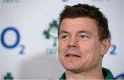 28 January 2014; Ireland's Brian O'Driscoll speaking to the media during a press conference ahead of their opening RBS Six Nations Rugby Championship game against Scotland on Sunday. Ireland Rugby Press Conference, Carton House, Maynooth, Co. Kildare. Picture credit: Barry Cregg / SPORTSFILE