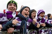 29 January 2014; Pupils from Clongowes Wood College show support for their team. Beauchamps Leinster Schools Senior Cup, 1st Round, Clongowes Wood College v Kilkenny College, NUI Maynooth, Maynooth, Co. Kildare. Picture credit: David Maher / SPORTSFILE