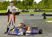 28 May 2005; Niall Quinn, Meath, after winning the final stage of the Red Bull High King of Karting event. Athboy Karting Track, Athboy, Co. Meath. Picture credit; Matt Browne / SPORTSFILE