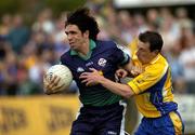 29 May 2005; Jamie Coffey, London, in action against John Whyte, Roscommon. Bank of Ireland Connacht Senior Football Championship, London v Roscommon, Emerald Gaelic Grounds, Ruislip, London. Picture credit; Brian Lawless / SPORTSFILE