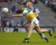 29 May 2005; Alan McNamee, Offaly, in action against Padraic Clancy, Laois. Bank of Ireland Leinster Senior Football Championship, Offaly v Laois, Croke Park, Dublin. Picture credit; David Levingstone / SPORTSFILE